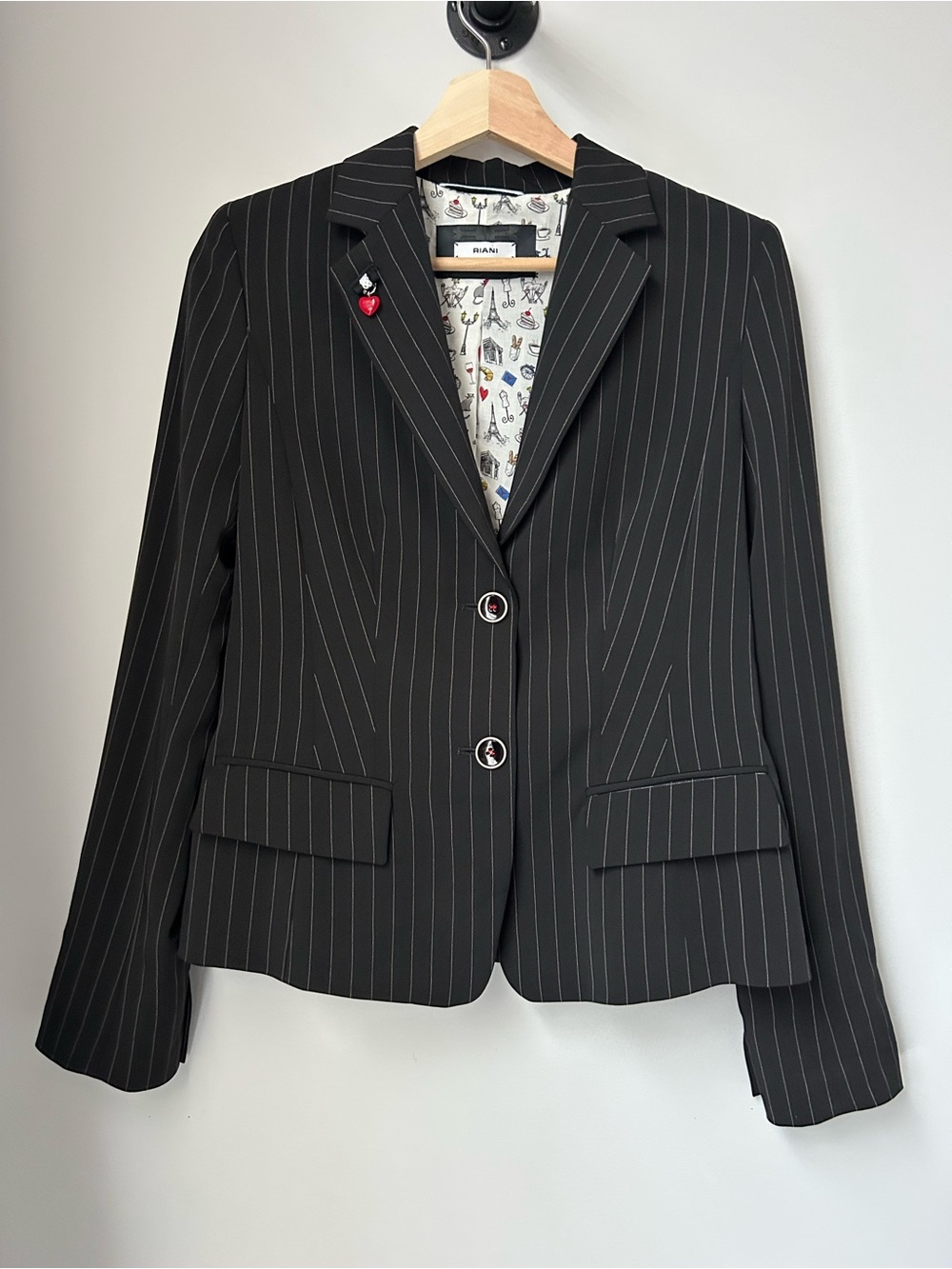 Riani Black Pinstripe Tailored Blazer